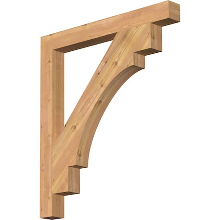 Ekena Millwork Merced Block Smooth Bracket, Western Red Cedar, 3 1/2"W x 34"D x 38"H BKT04X34X38MRC05SWR